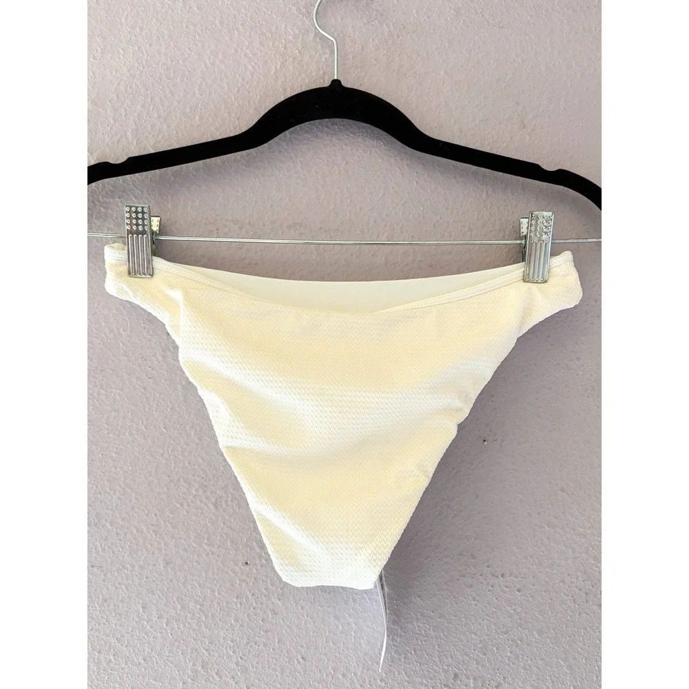 Dippin Daisys‎ Womens Cream Textured Bikini Bottom Small NWT